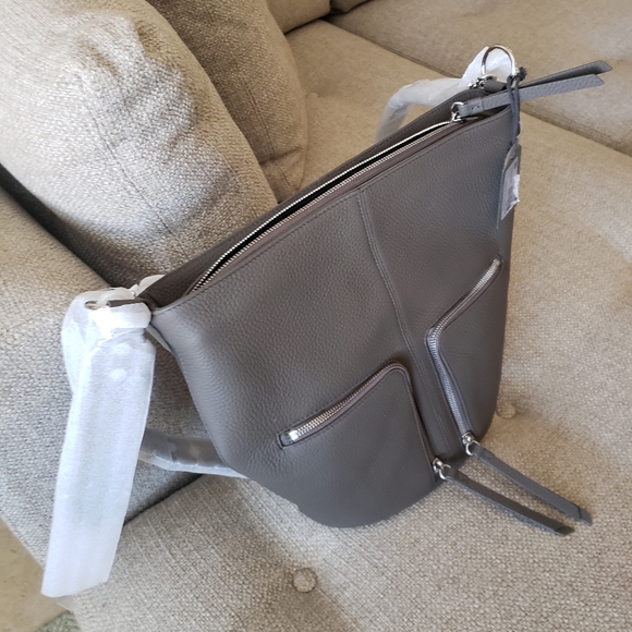 AllSaints Fetch Mink Grey Backpack NEW - Picture 6 of 16